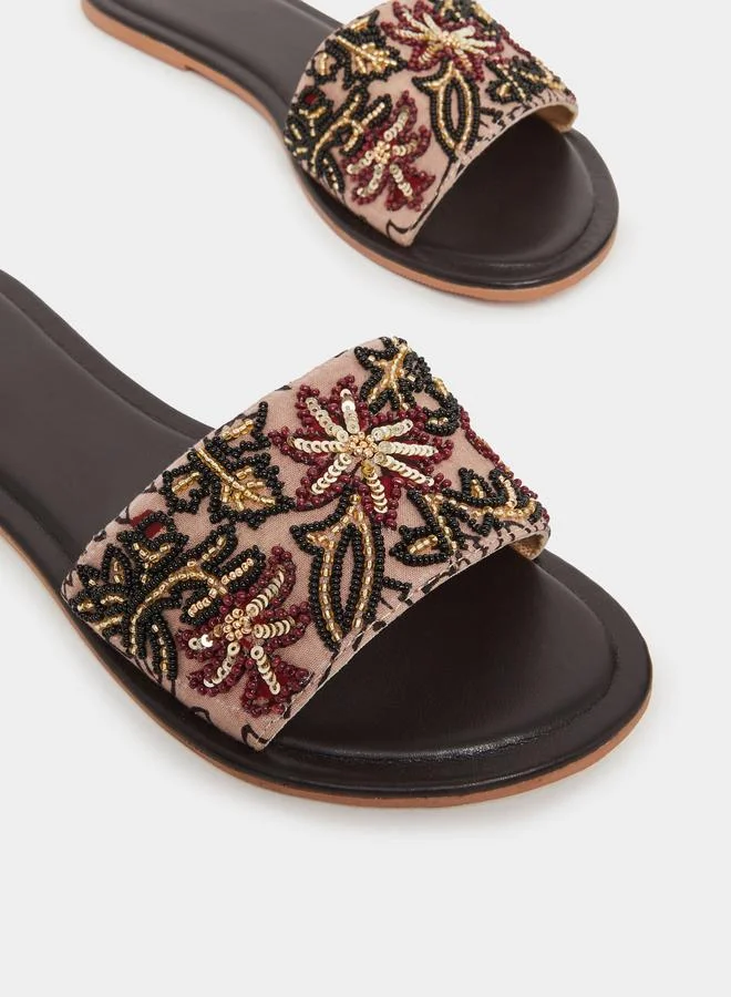 Styli Women Embellished Flat Sandals